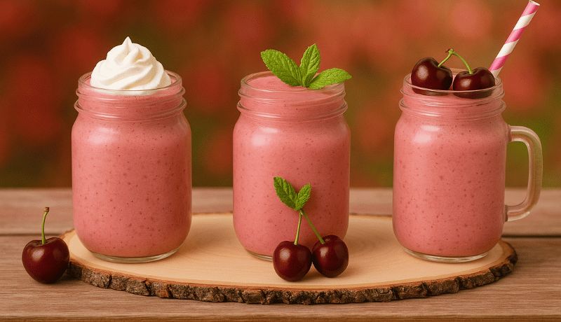 Drie lekkere kersensmoothies